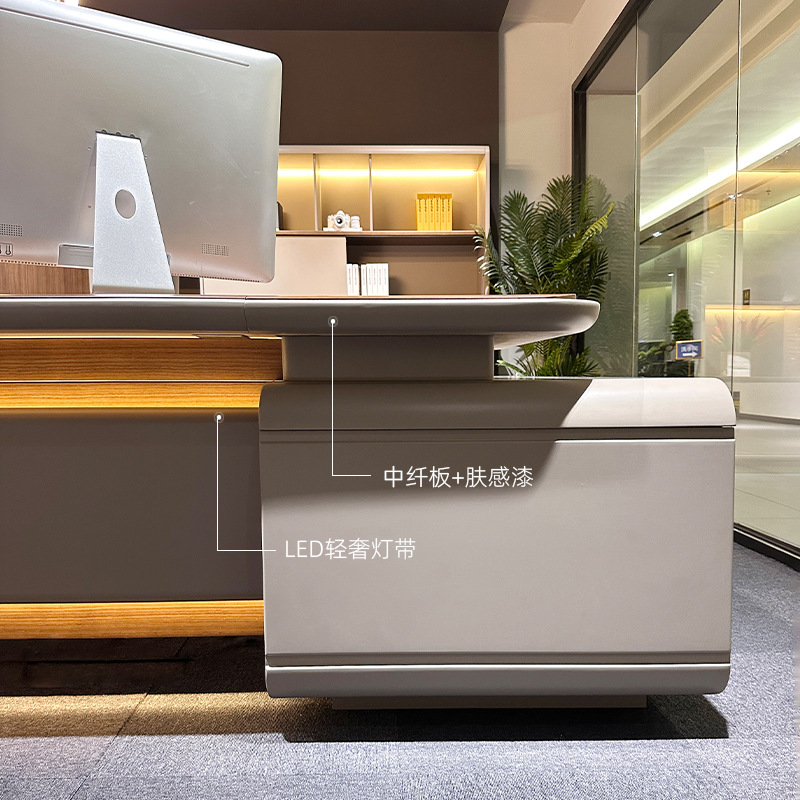 Modello DBT008 Scrivania Direzionale, Presidente/Scrivania da ufficio per presidente, scrivania premium per manager di grandi dimensioni con set di sedie da ufficio per manager\\dell\'ufficio